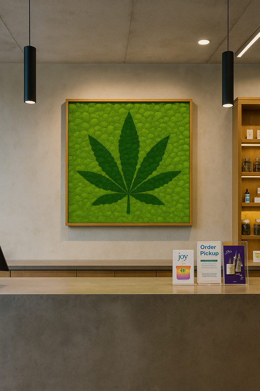 Cannabis Leaf Moss Art Frame