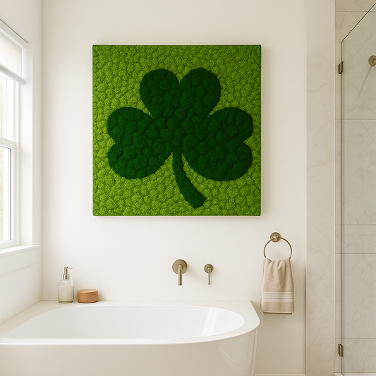 3 Leaf Clover Moss Art Frame (Frameless)