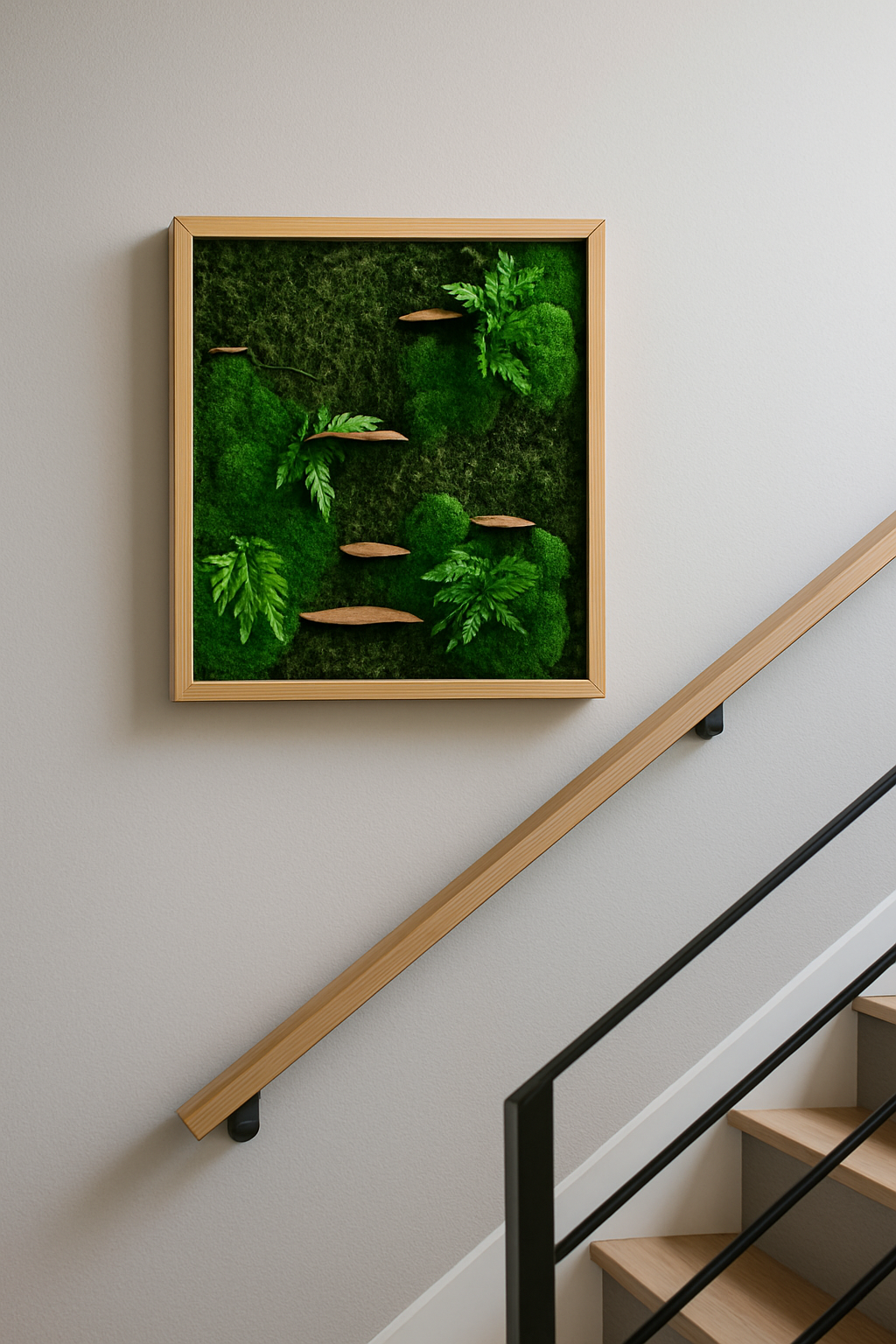 Mushroom Forest Moss Art Frame