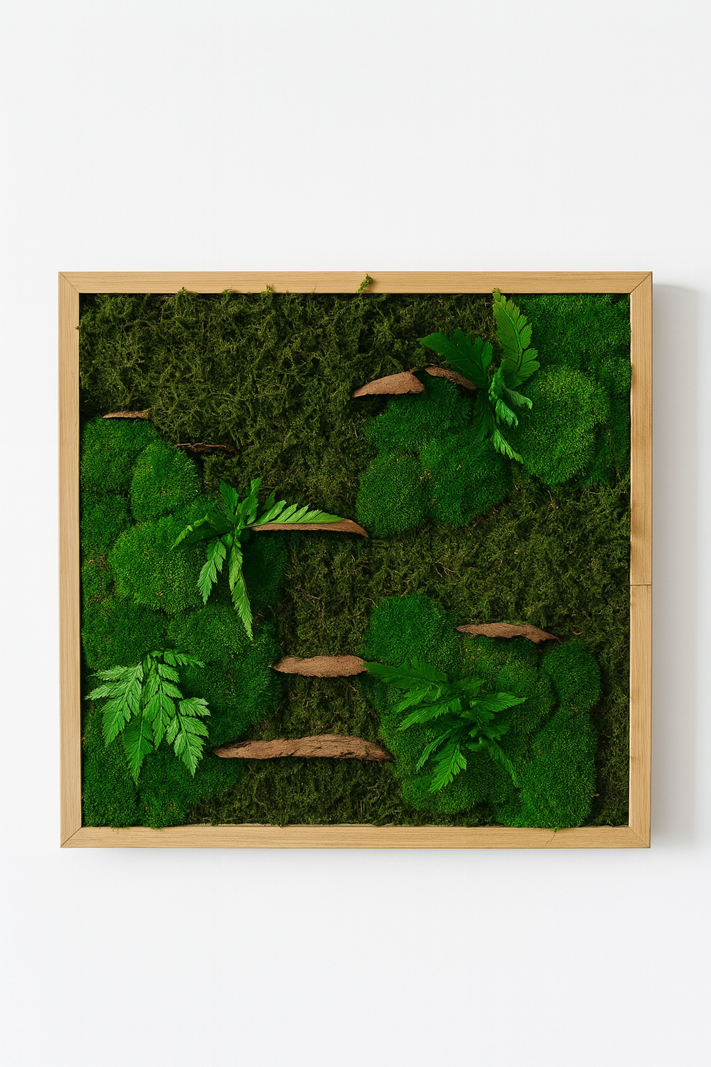 Mushroom Forest Moss Art Frame