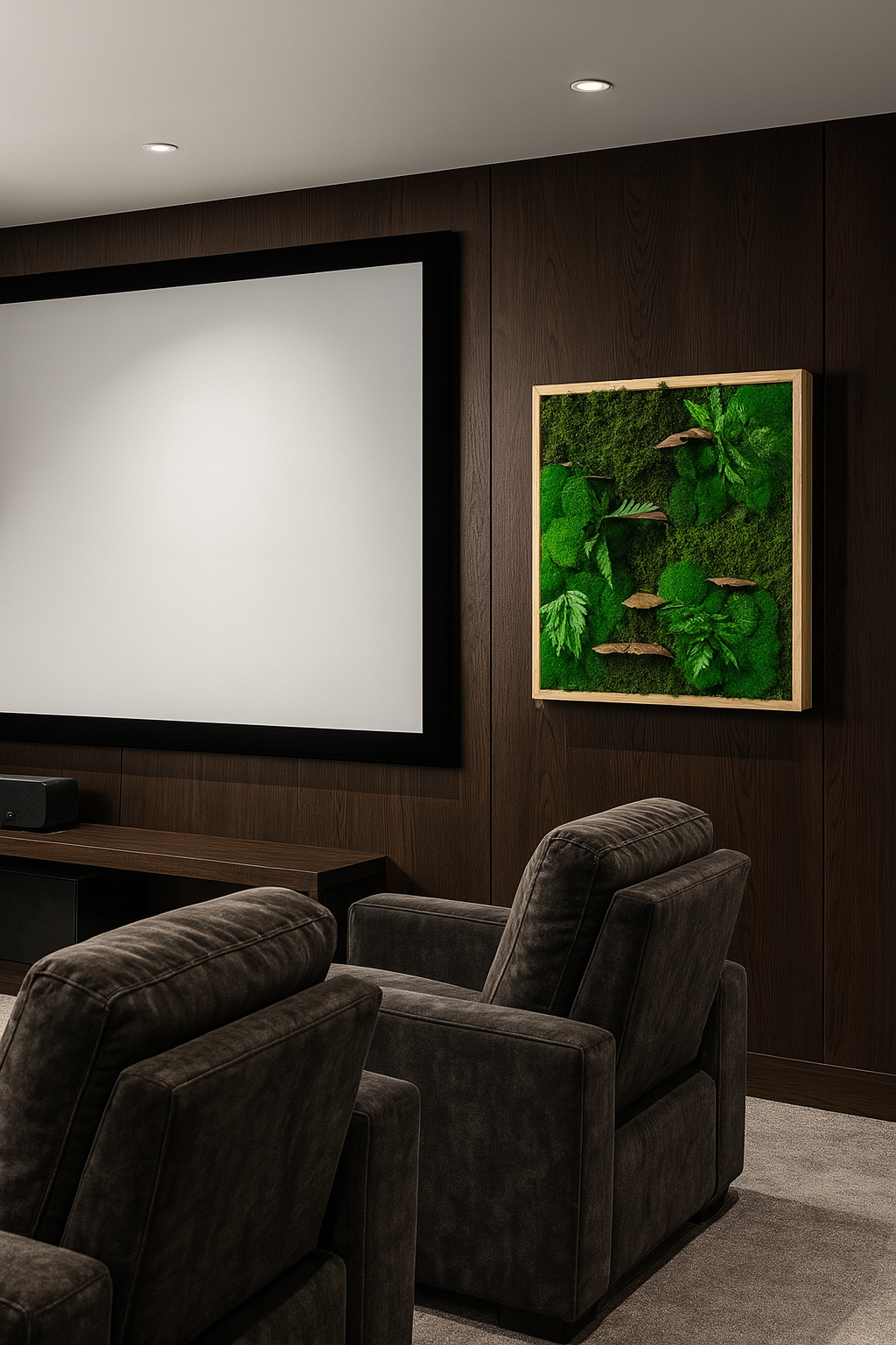 Mushroom Forest Moss Art Frame