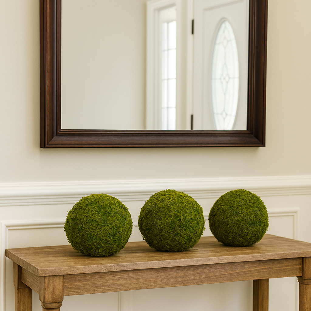 Set of 3 Natural Preserved Moss Balls (Balls Only)