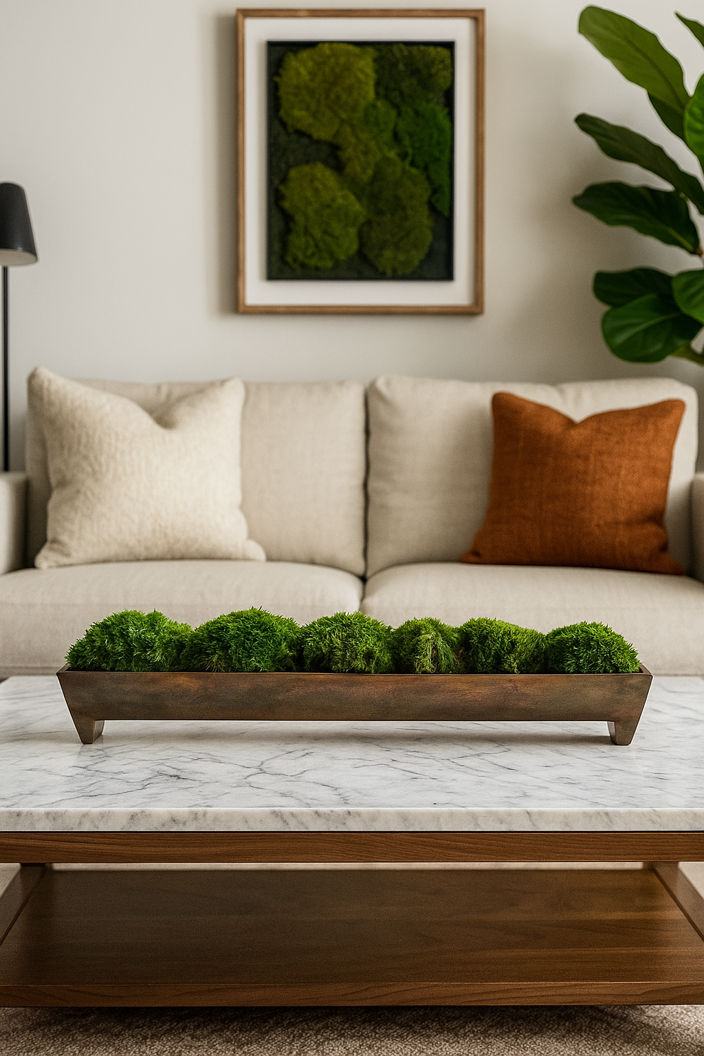 Forest Trough Metal Moss Bowl