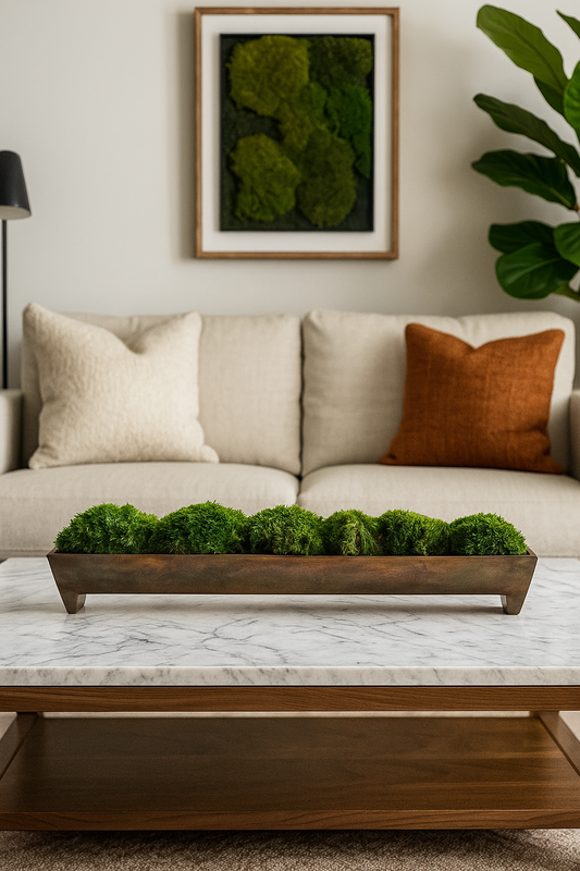 Forest Trough Metal Moss Bowl