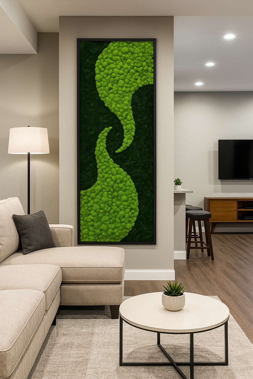 Forest Current Moss Art Frame