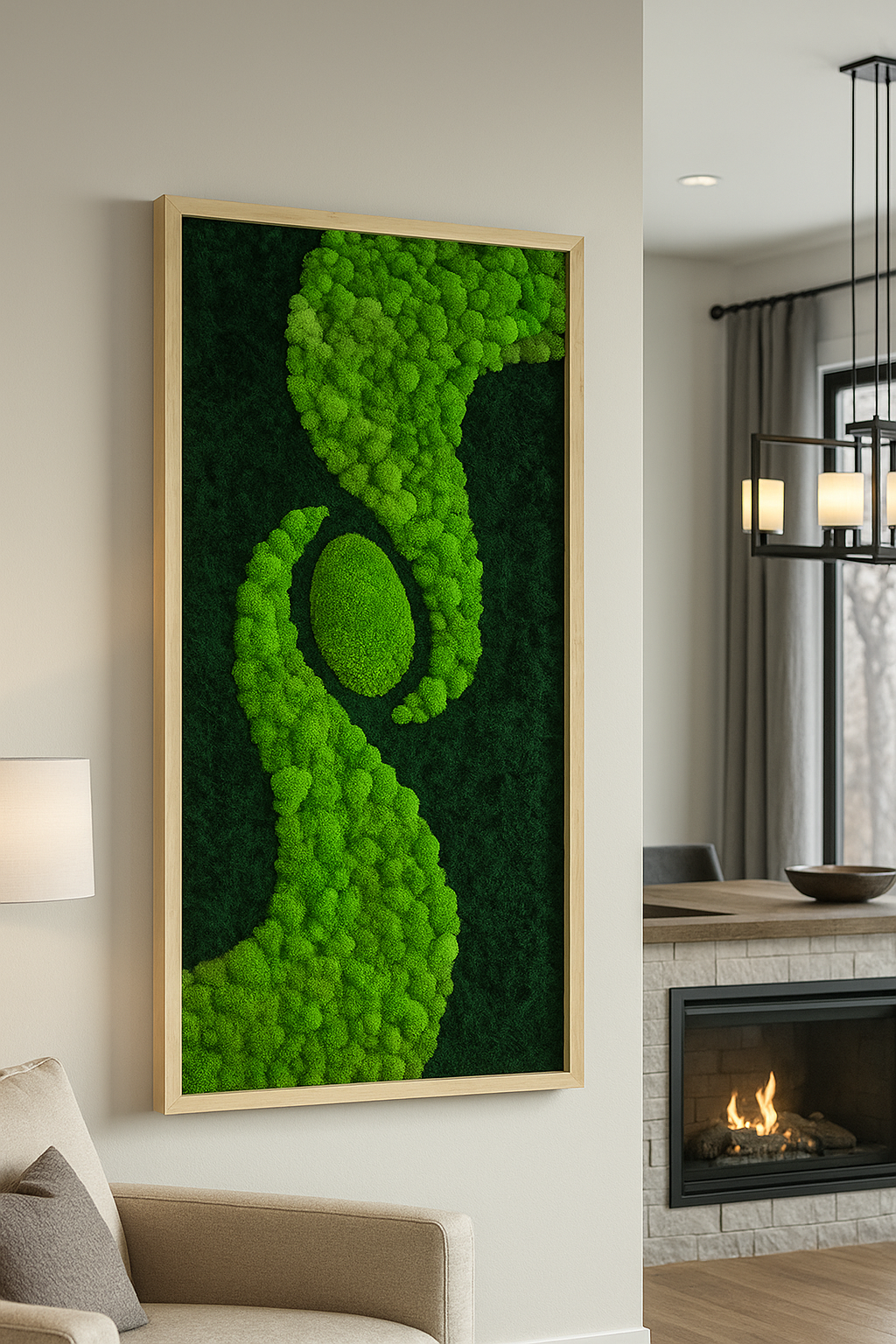Center of Life Moss Art Frame