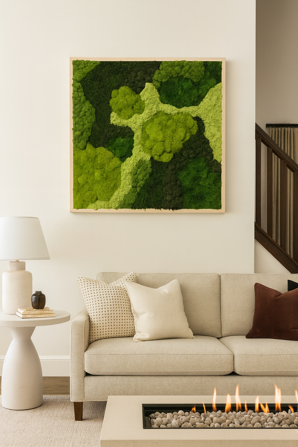36x36" Angel's Forest Moss Art Frame: Ready to Ship