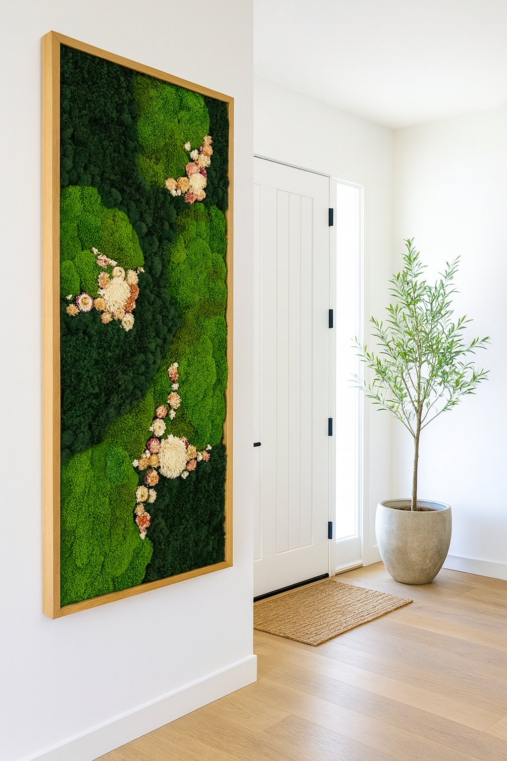 Floral Interstellar Moss Art Frame