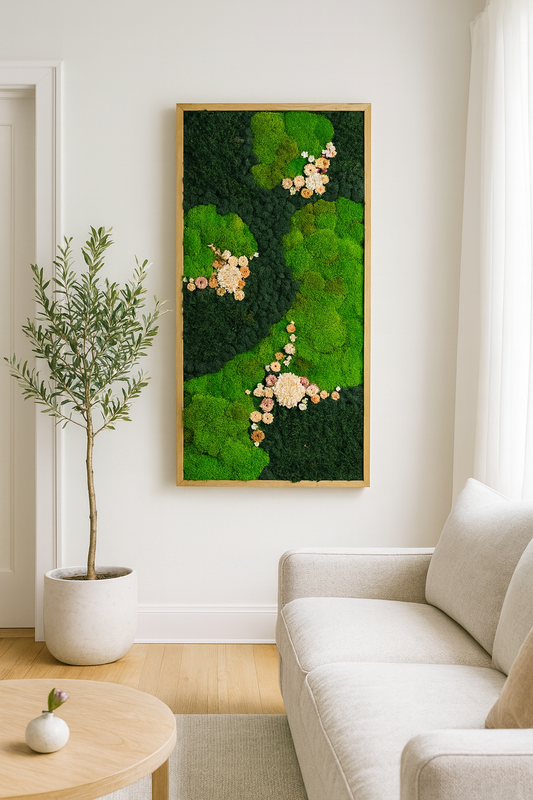Floral Interstellar Moss Art Frame