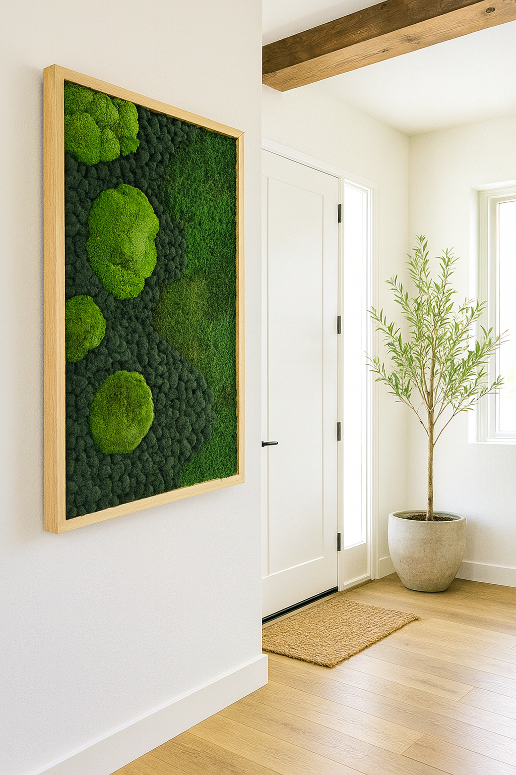 36x24 Celestial Moss Art Frame: Ready to Ship