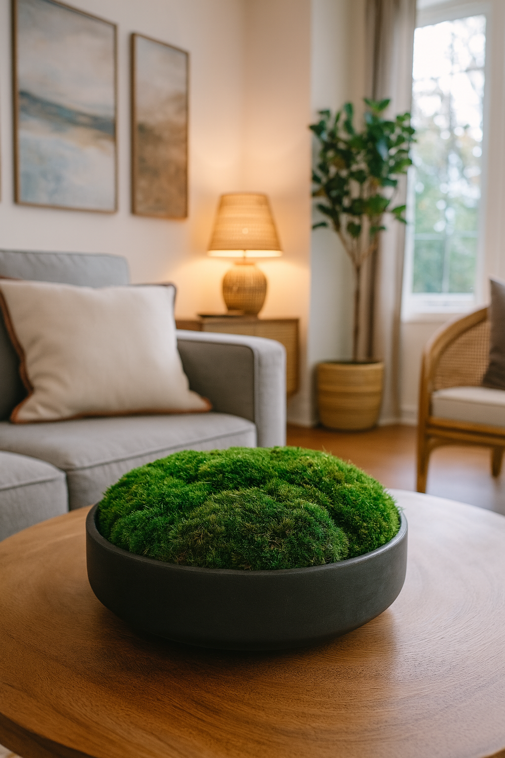 The Classic Concrete Moss Bowl