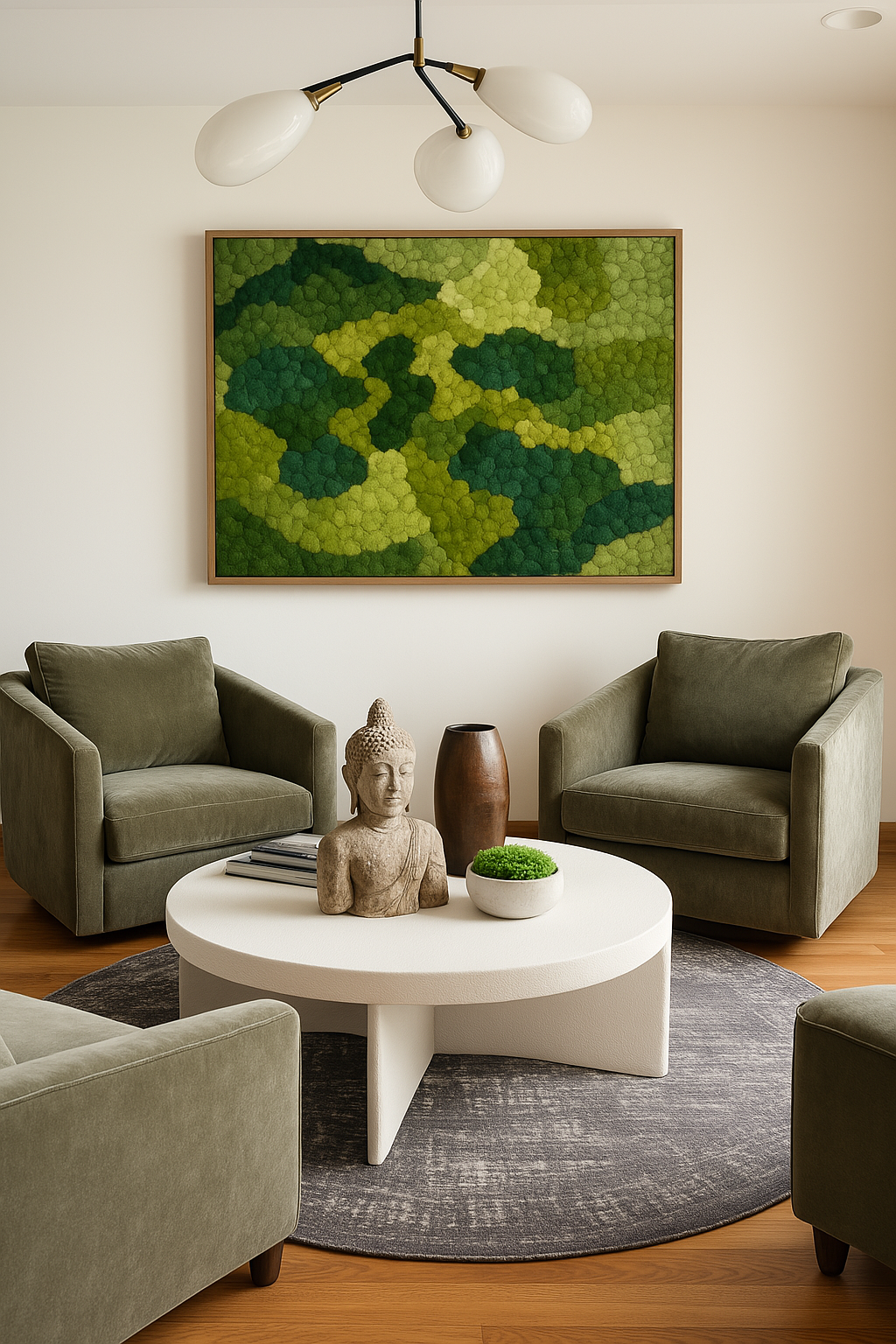 The Flowing Amazon Forest (WITHOUT Leaves) Moss Art Frame