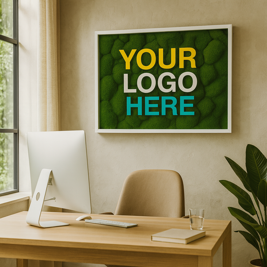 Custom Business Colored Logo (Mood Moss) Moss Art Frame
