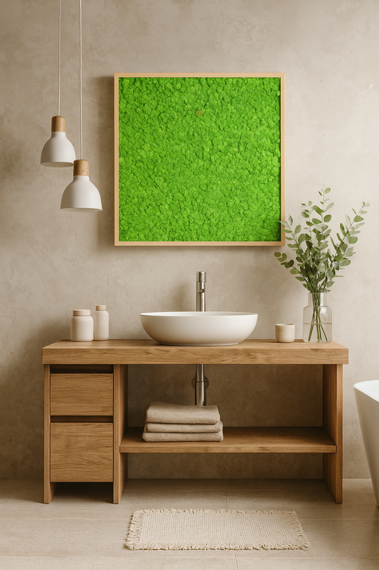 The Minimalist Lichen Moss Art Frame (Light Green)