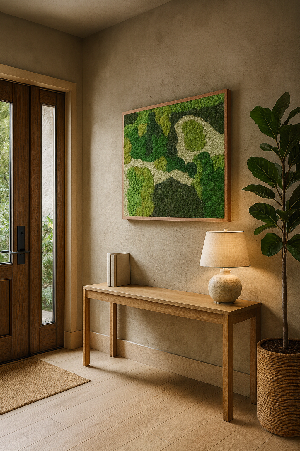Evergreen Rivers Moss Art Frame