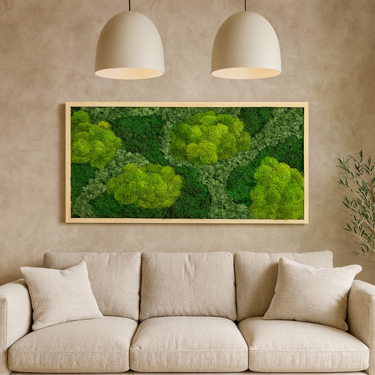 Tropic Mounds Moss Art Frame