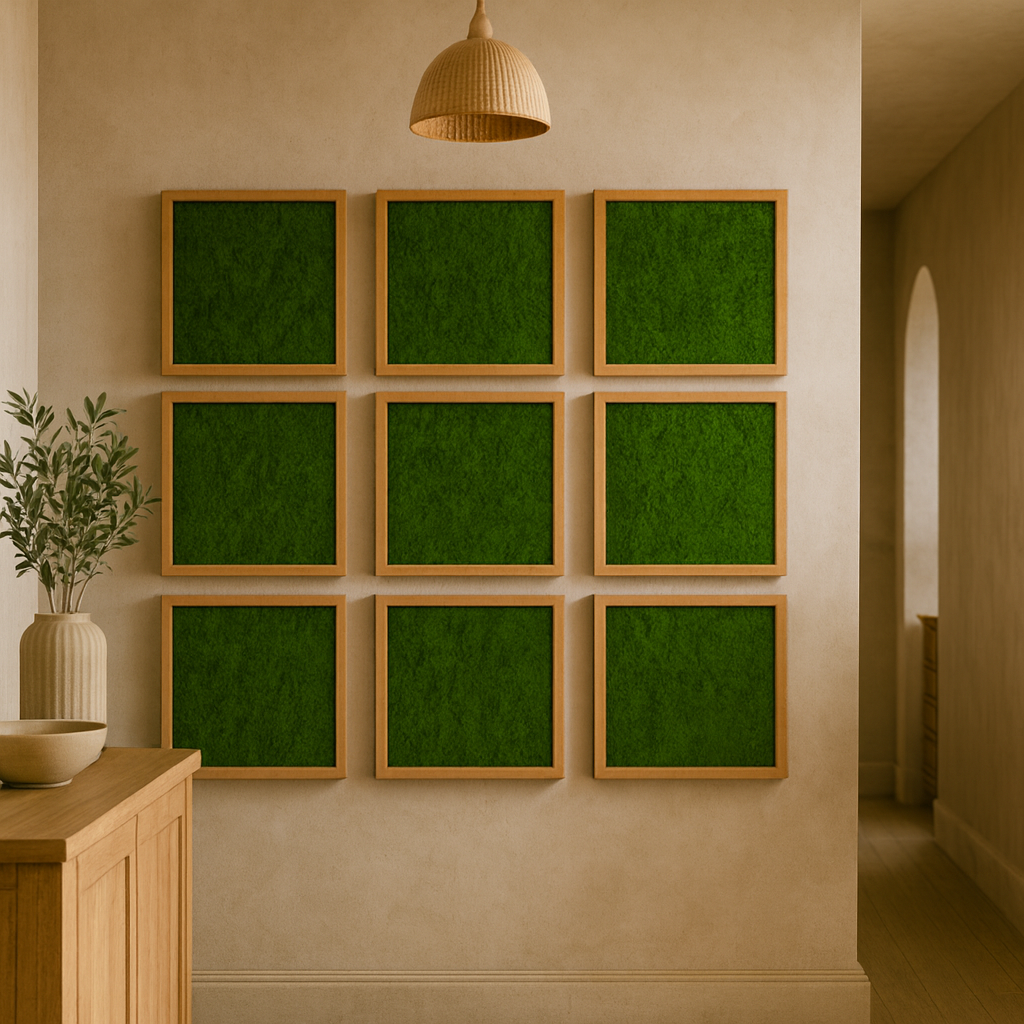 Minimalist Grid Sheet Moss Art Frame