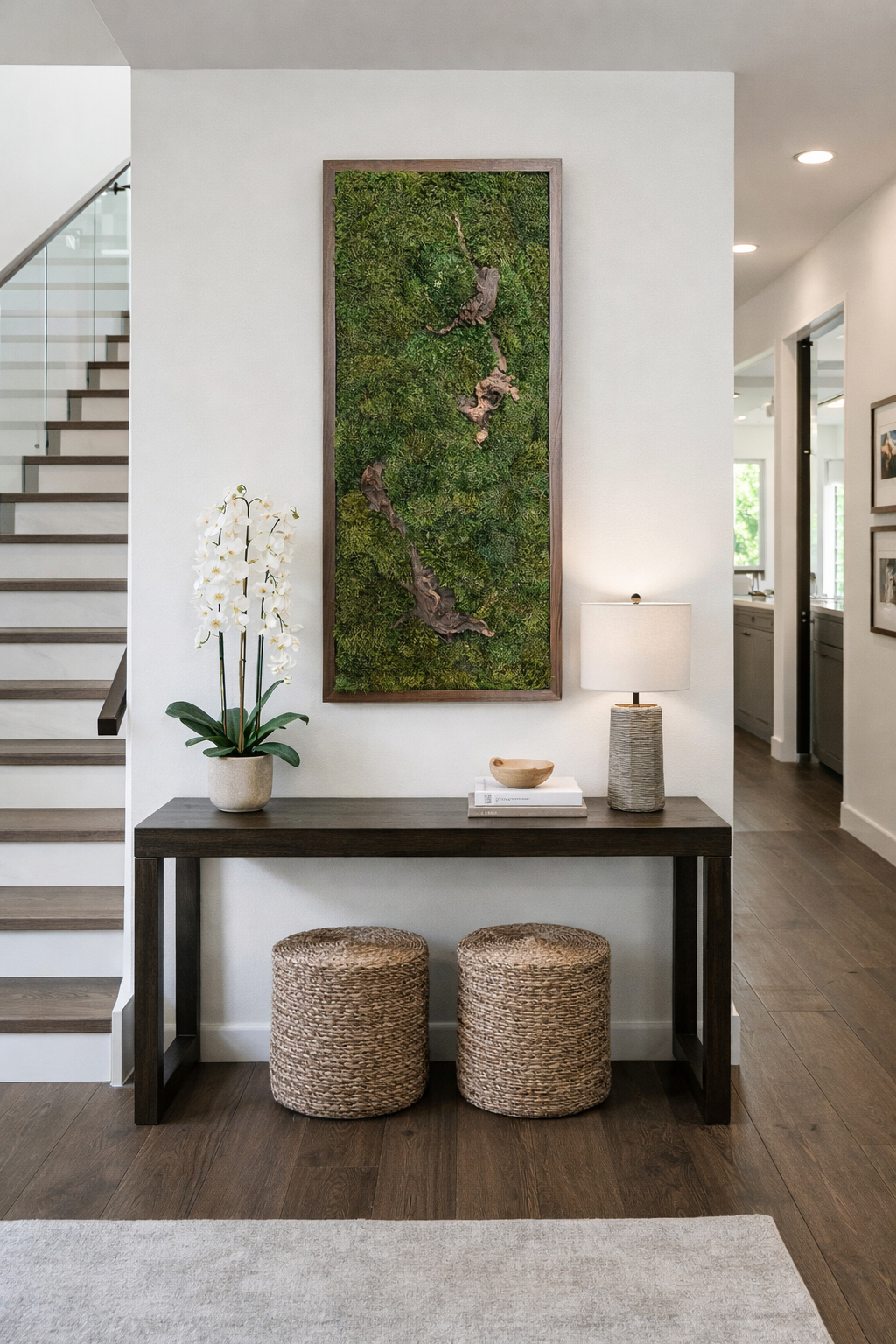 38x16" Hidden Woods Moss Art Frame: Ready to Ship