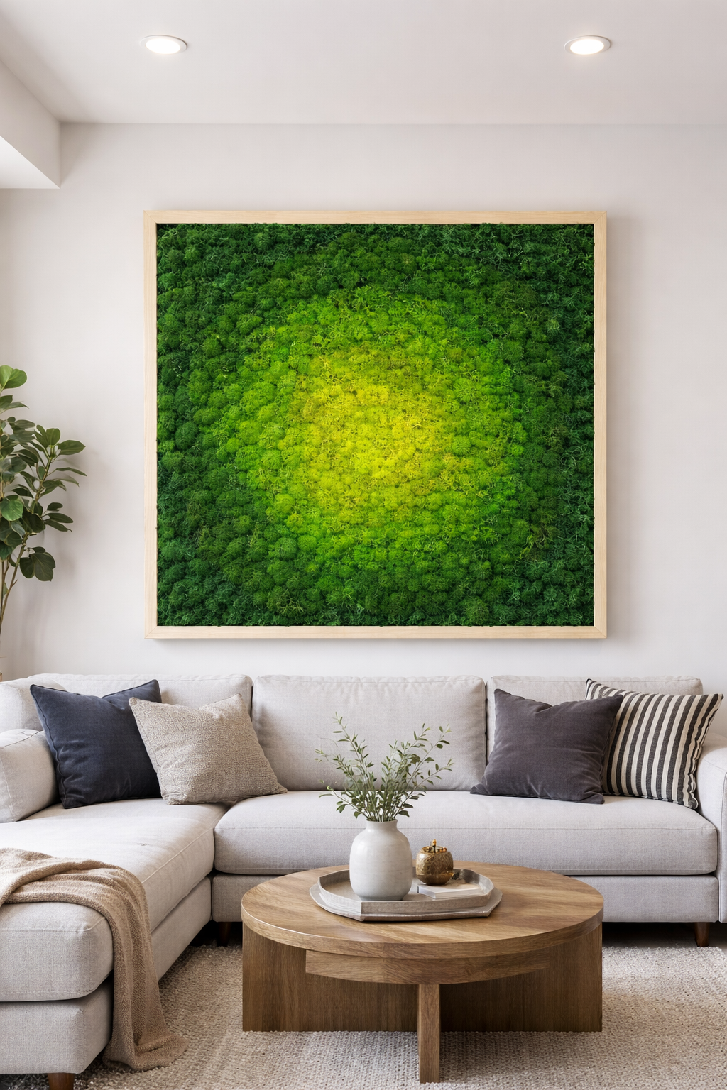 Tranquil Mandala Moss Art Frame