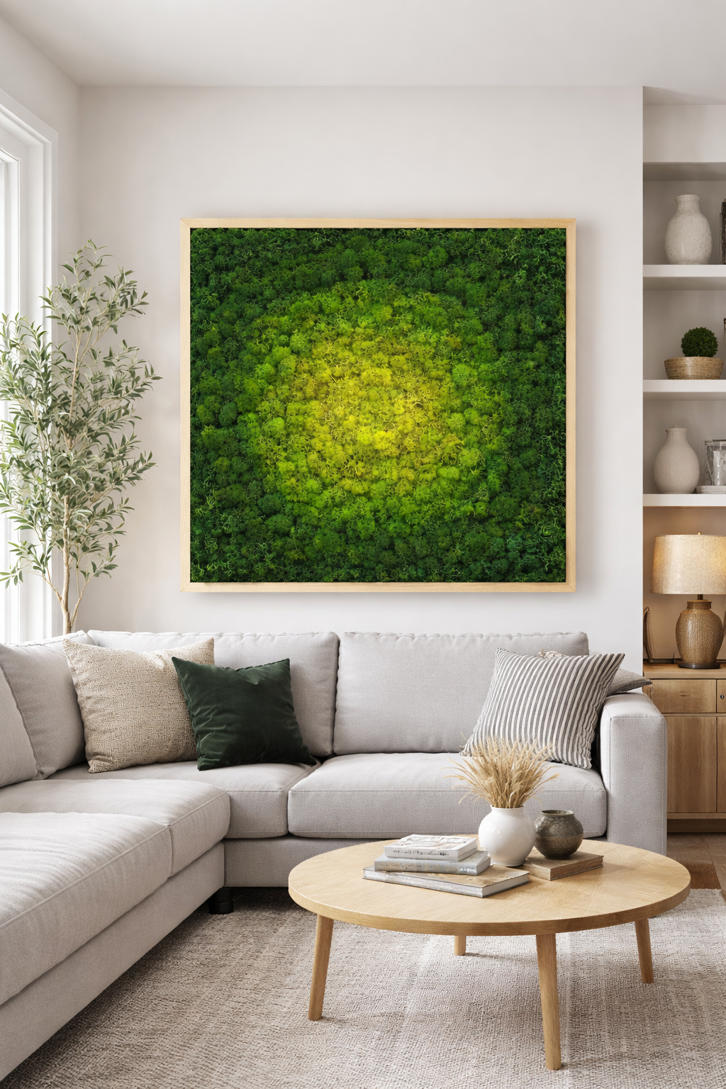 Tranquil Mandala Moss Art Frame