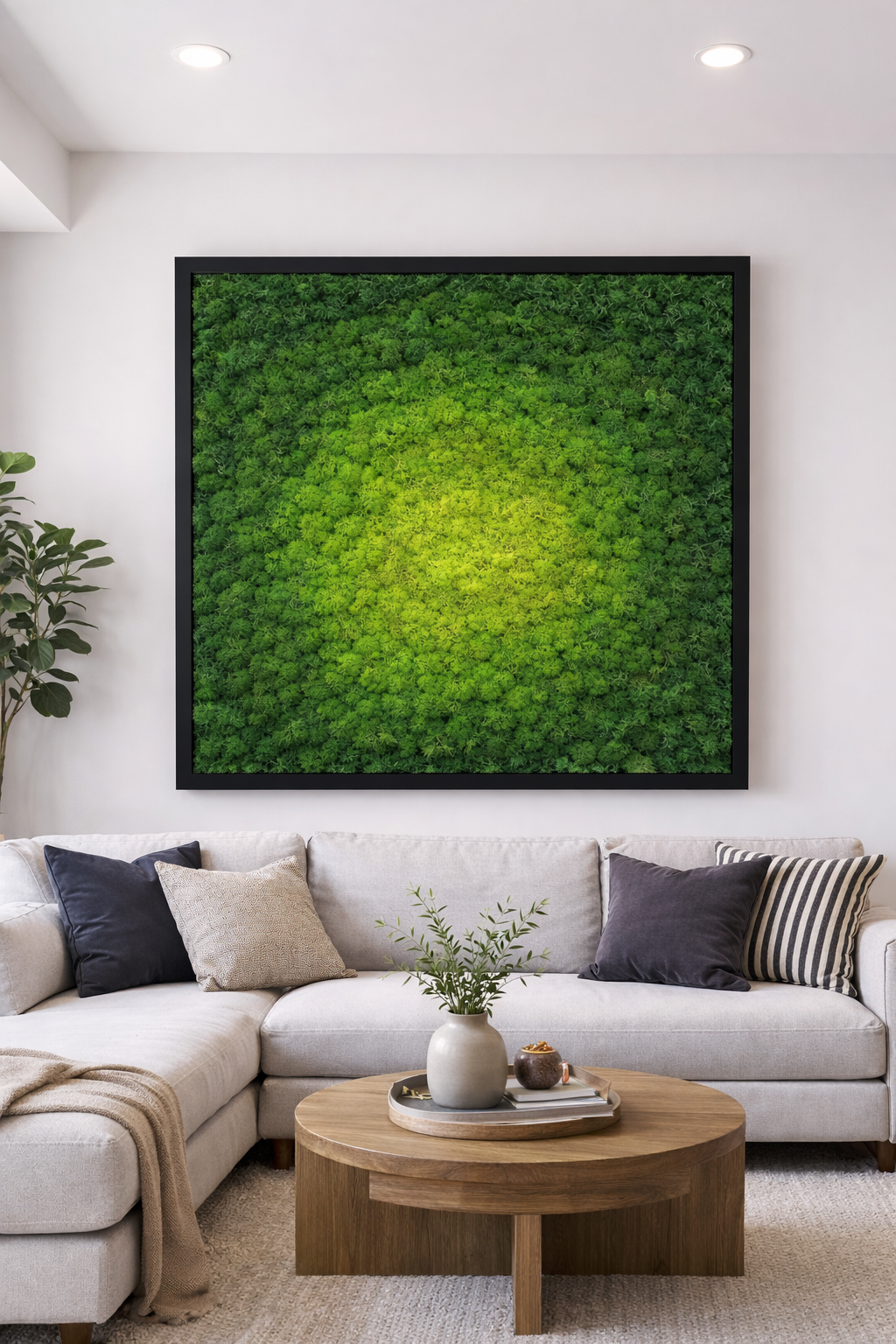 Tranquil Mandala Moss Art Frame