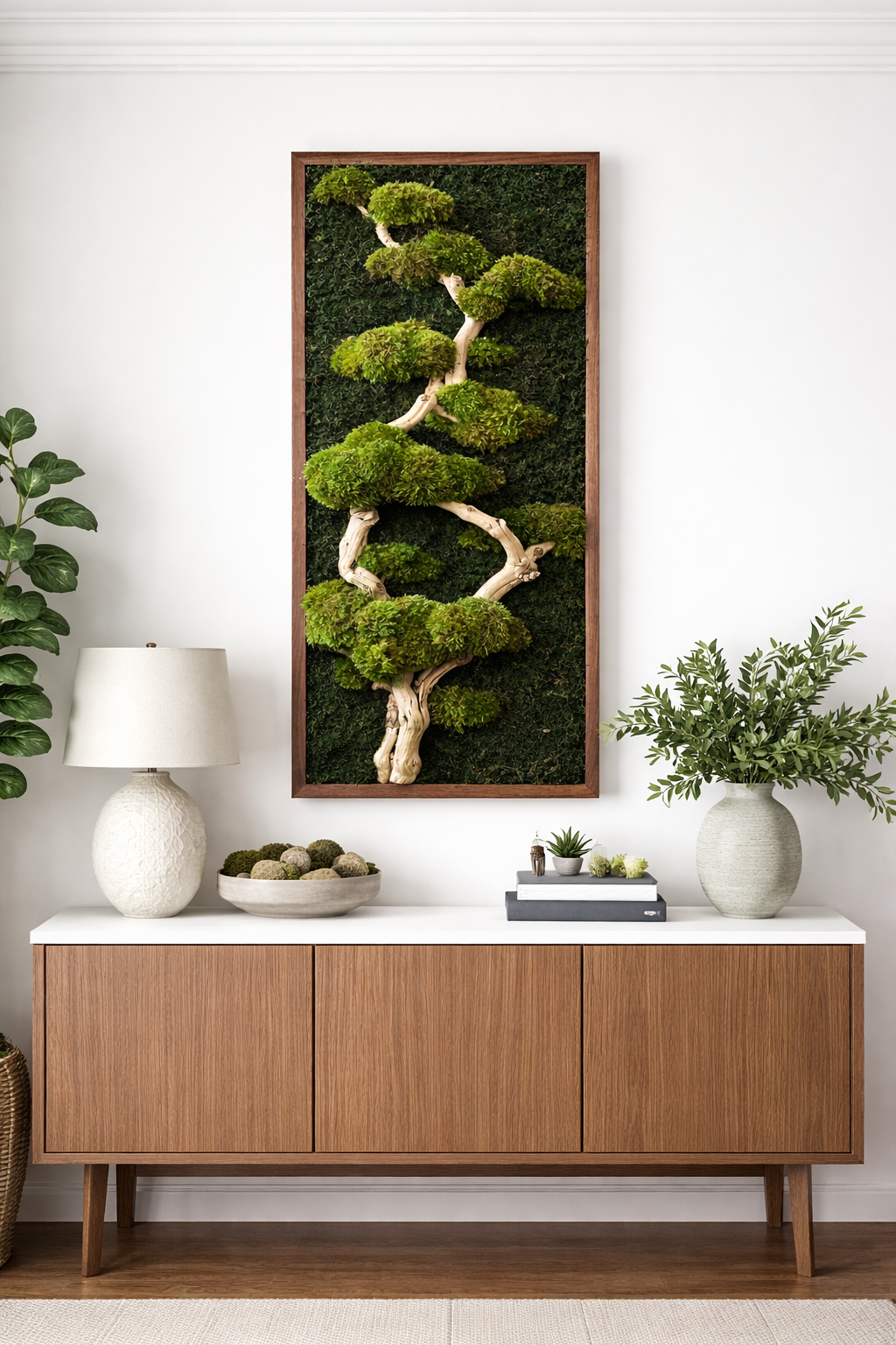Bonsai Tree Moss Art Frame 1