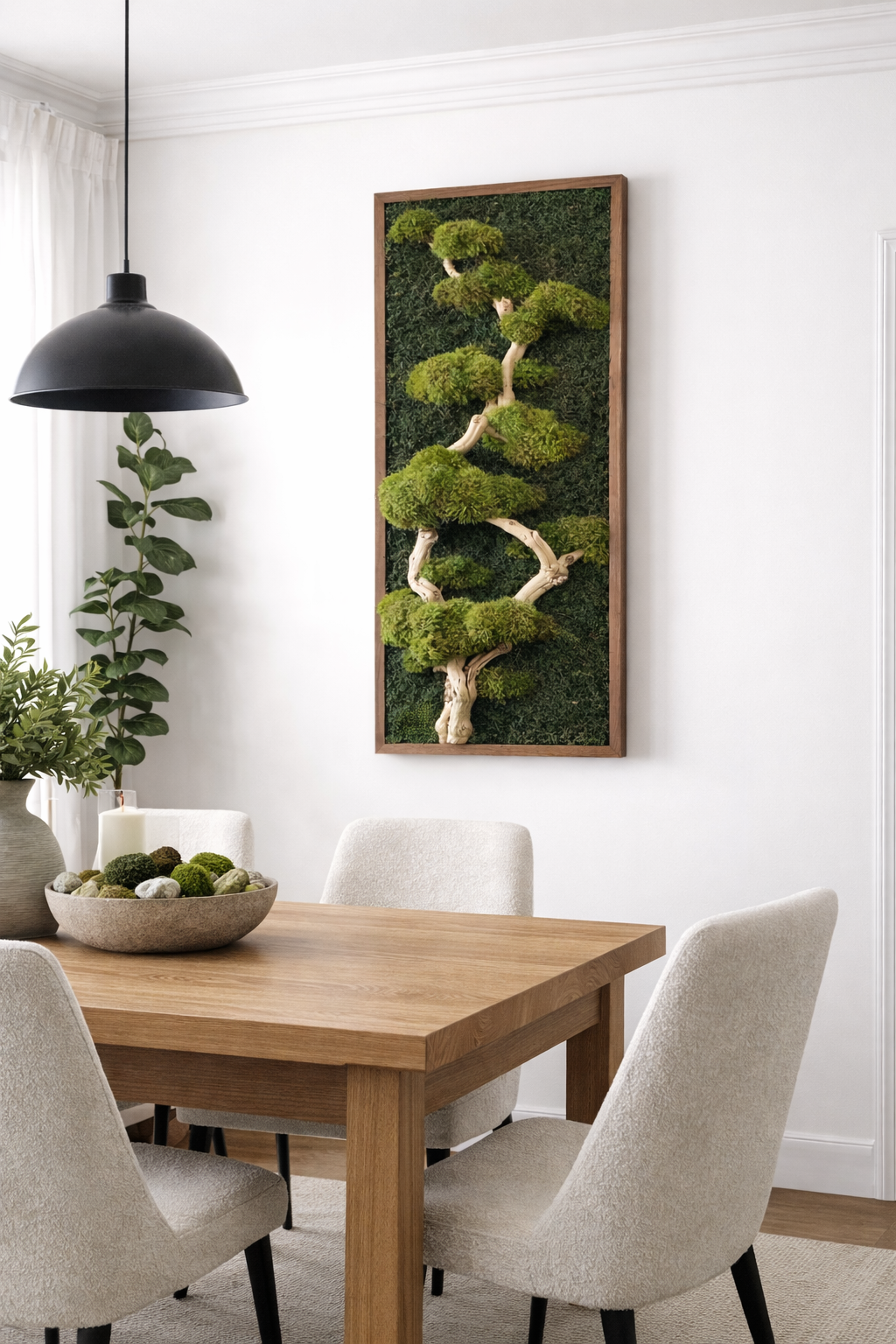 Bonsai Tree Moss Art Frame 1