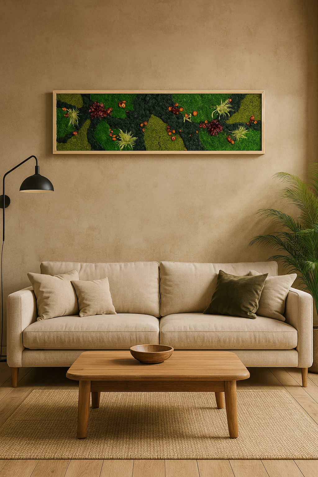 Hawaiian Islands Moss Art Frame