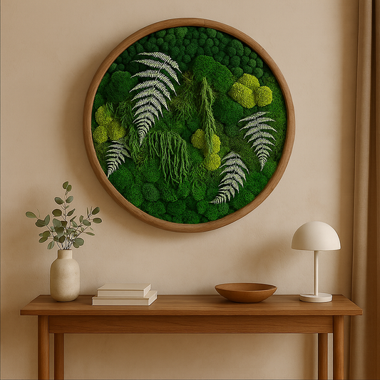 The Rainforest Sphere Circle Moss Art Frame