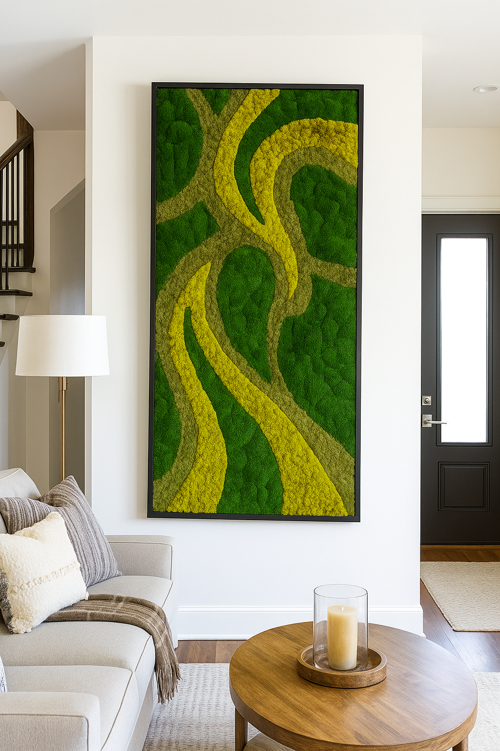 Ethereal Pathways Moss Art Frame