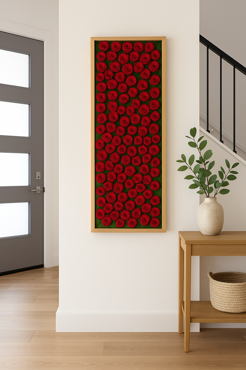 The Rose Garden Moss Art Frame