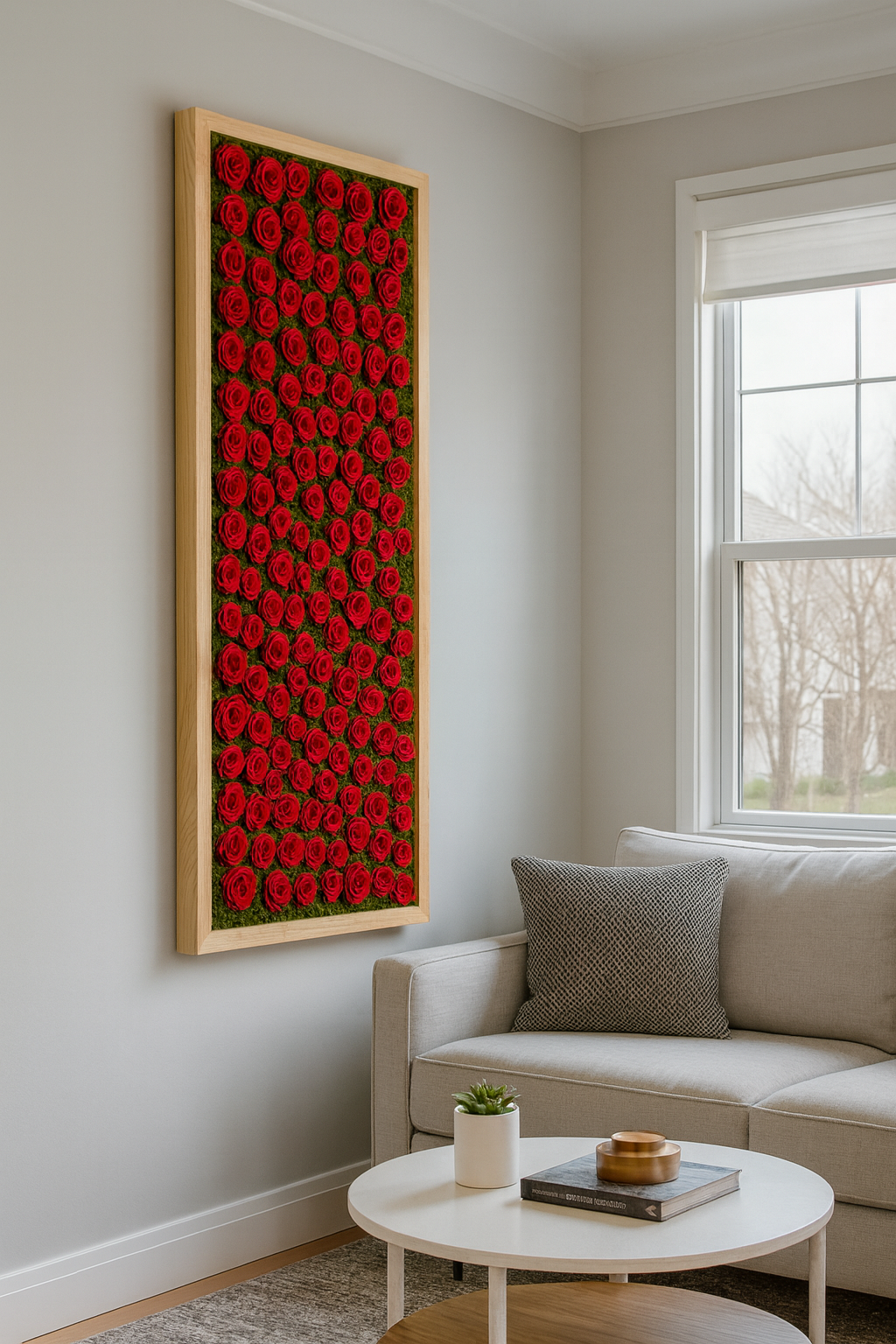 The Rose Garden Moss Art Frame