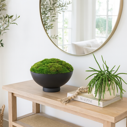 Black Footed Moss Bowl