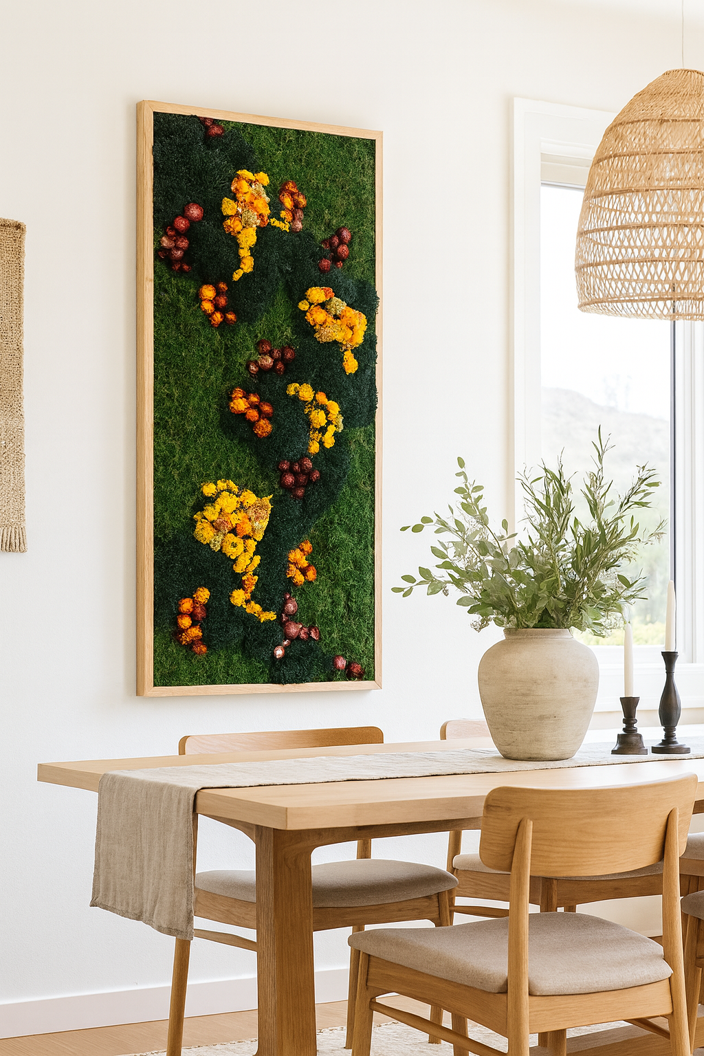 Floral Current Moss Art Frame