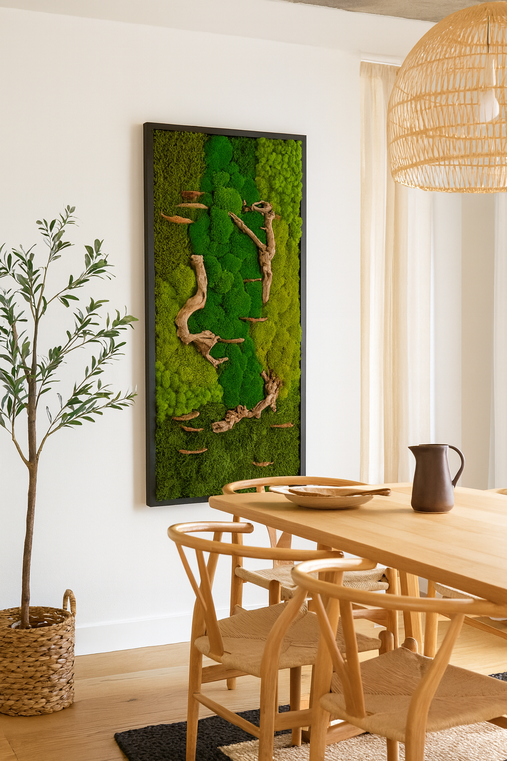 Drifted Woodlands Moss Art Frame