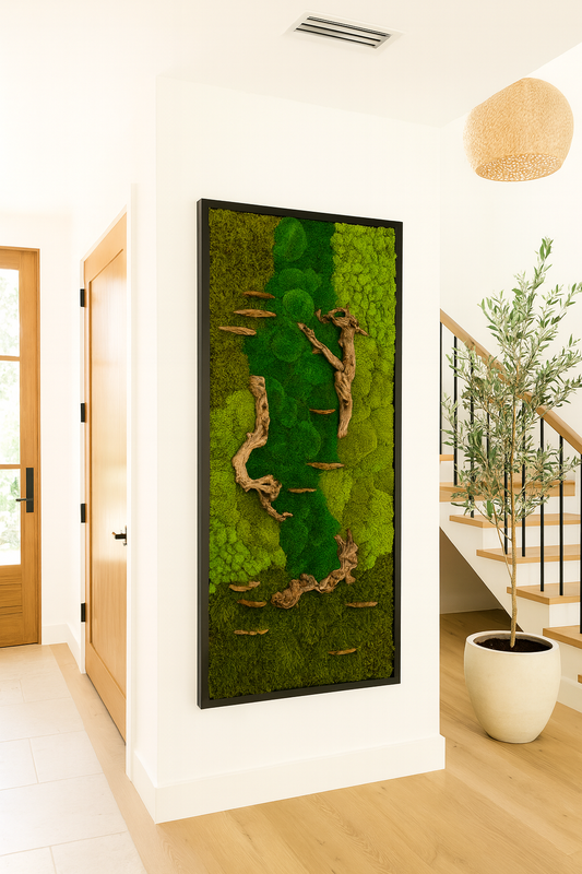 Drifted Woodlands Moss Art Frame