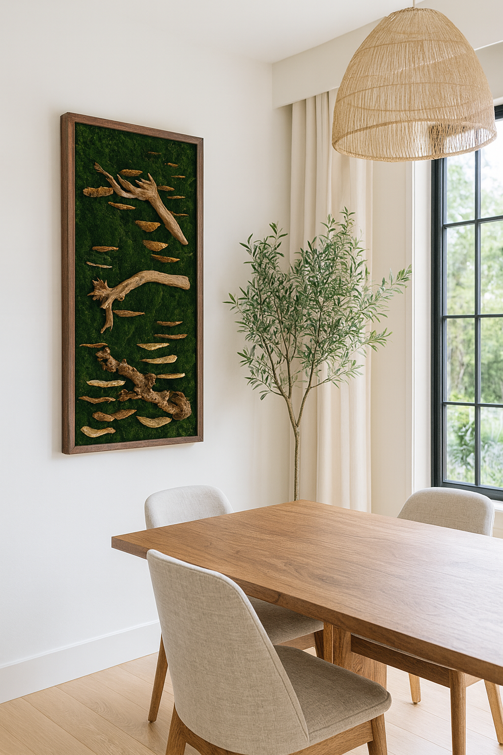 Foraged Mushroom Woodlands Moss Art Frame