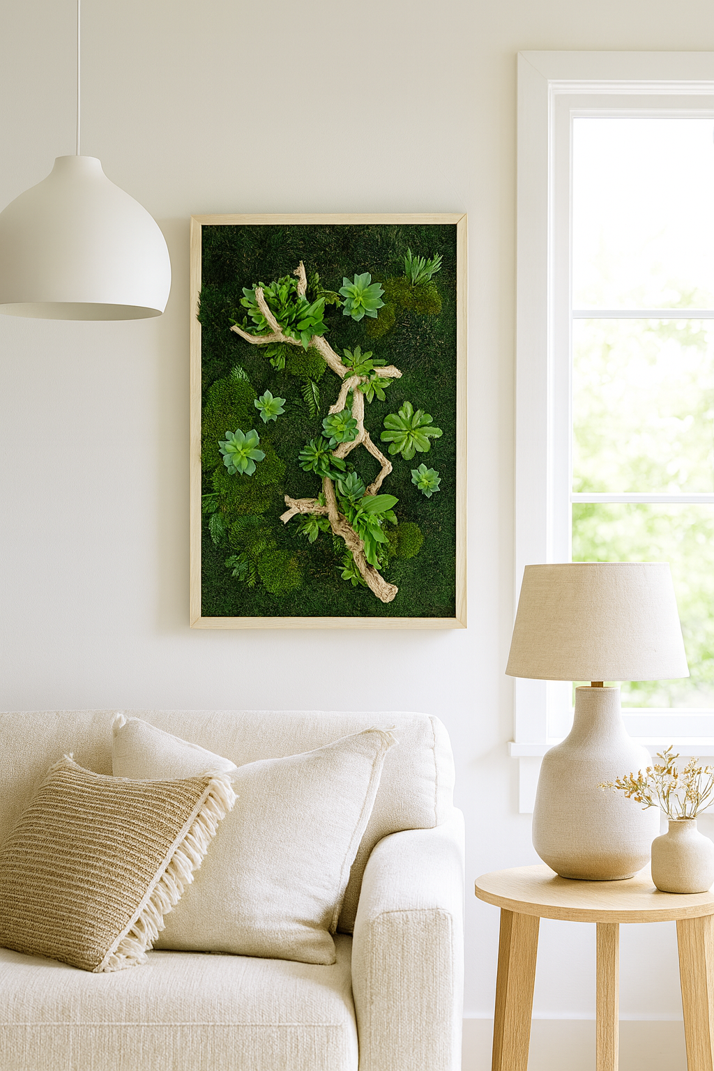 36x24 Desert Refresh Moss Art Frame: Ready to Ship