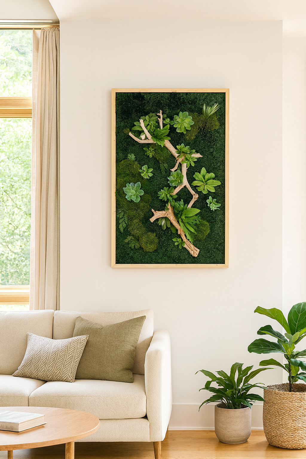 36x24 Desert Refresh Moss Art Frame: Ready to Ship