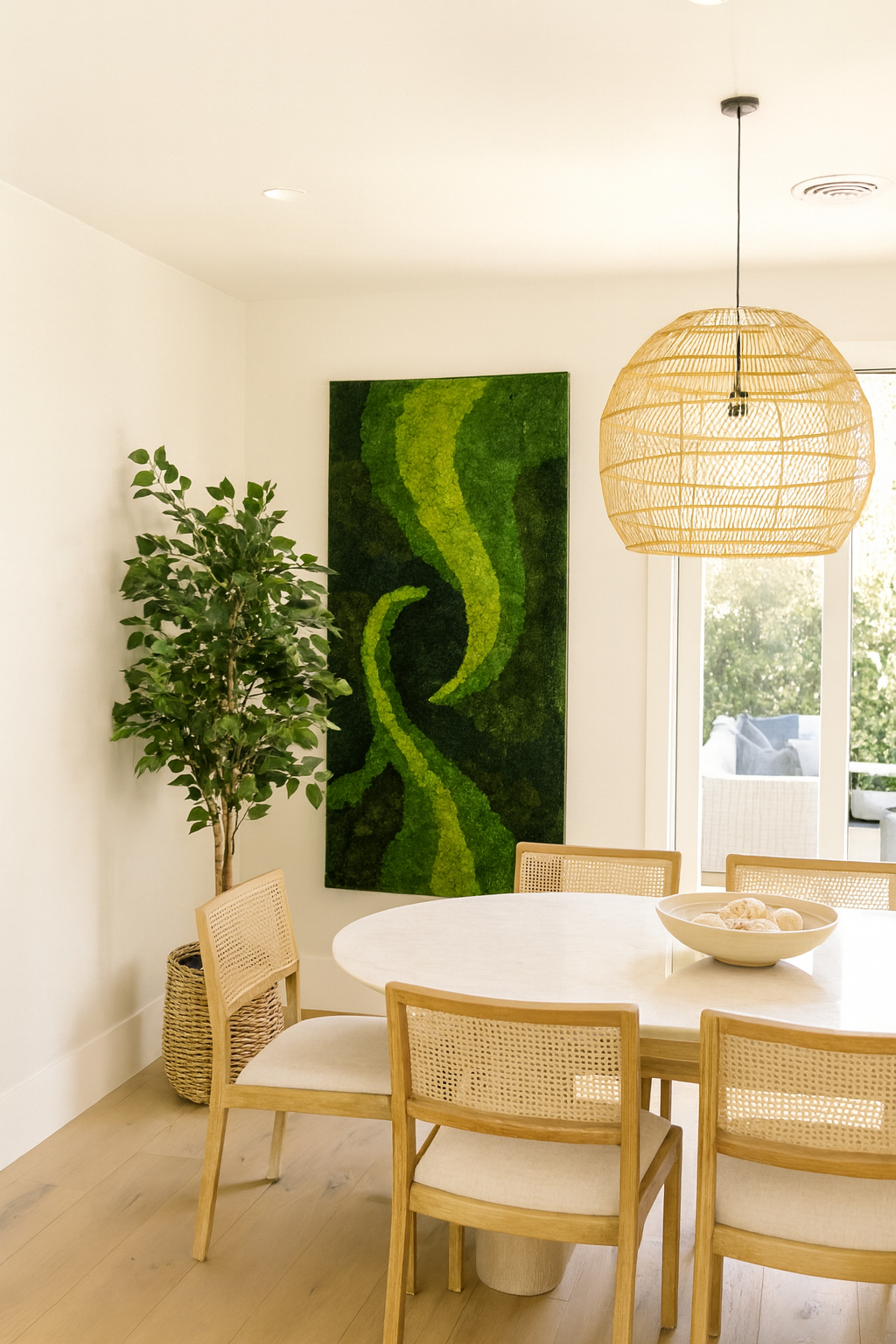 Nature's Spiral Moss Art Frame (One Piece)