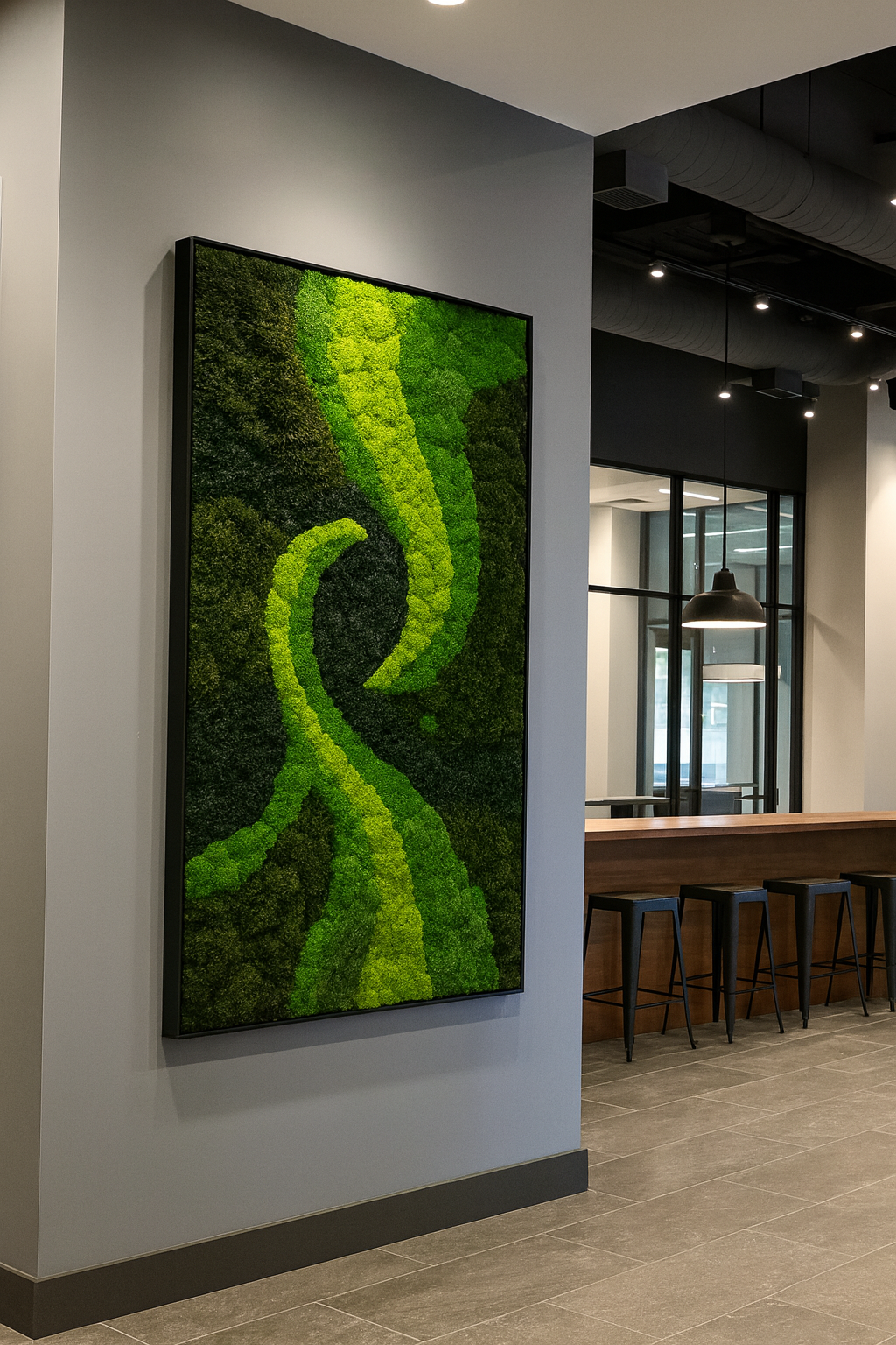 Nature's Spiral Moss Art Frame (One Piece)
