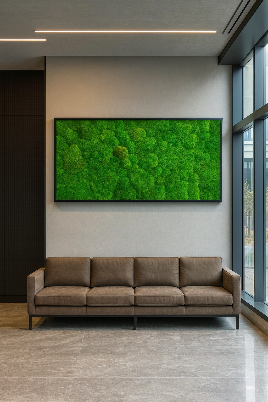 The Minimalist Mood Moss Art Frame (One Piece, Medium Green)