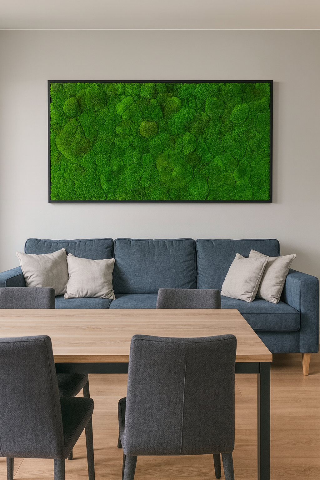 The Minimalist Mood Moss Art Frame (One Piece, Medium Green)