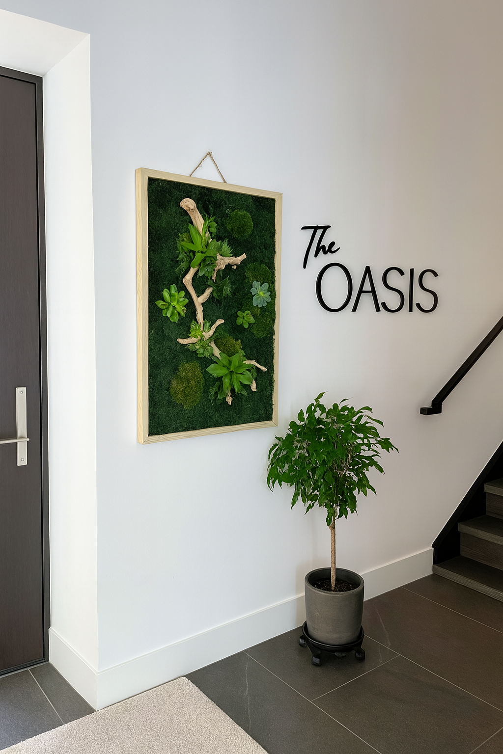 Succulent Refresh Moss Art Frame