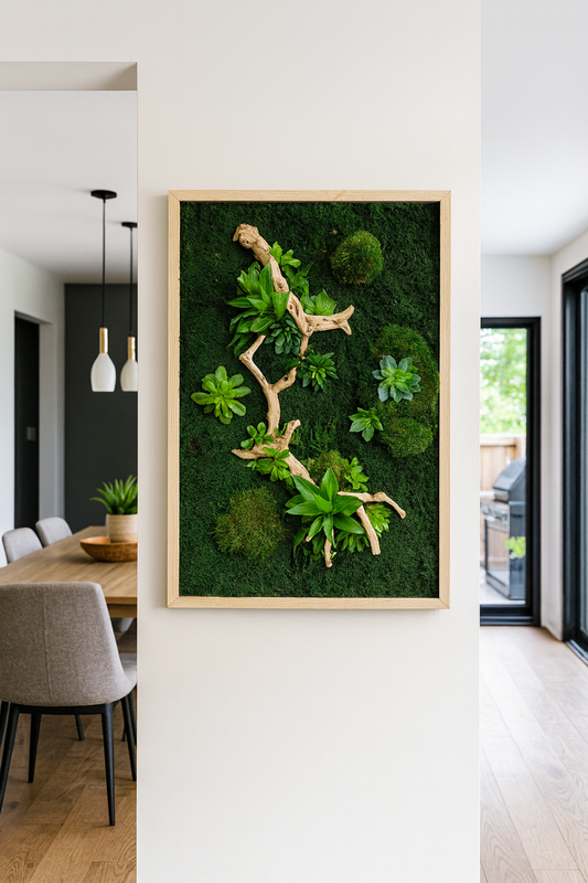 Succulent Refresh Moss Art Frame