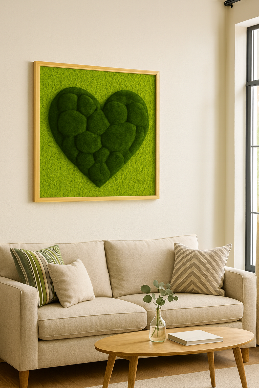 The Verdant Love Moss Art Frame