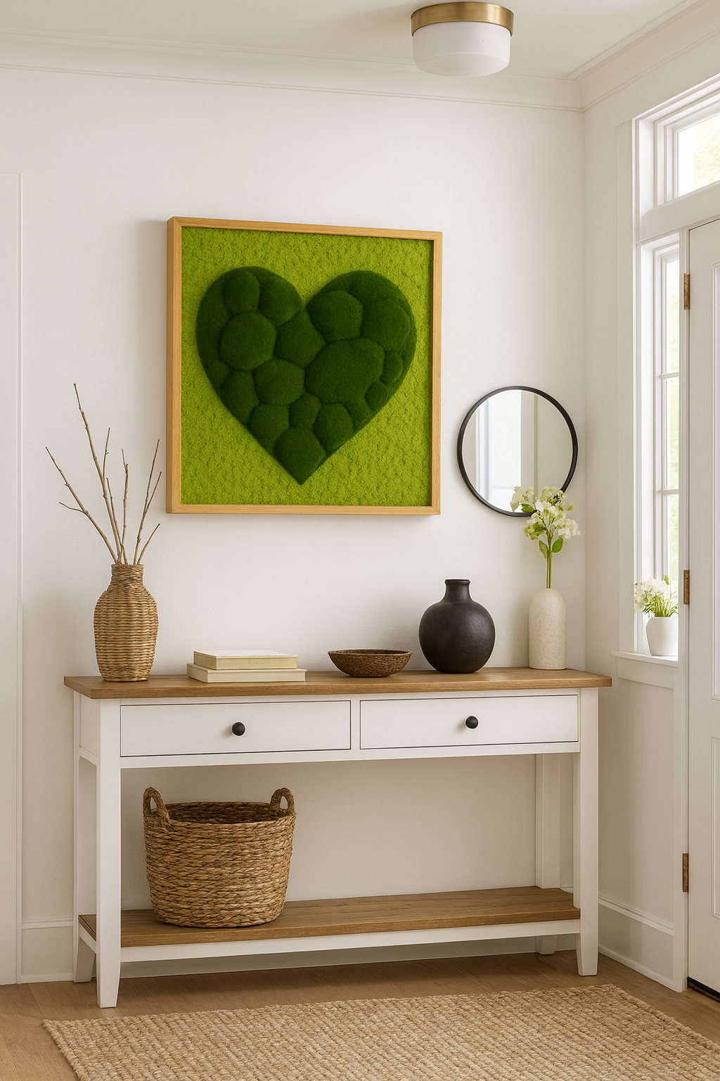 The Verdant Love Moss Art Frame