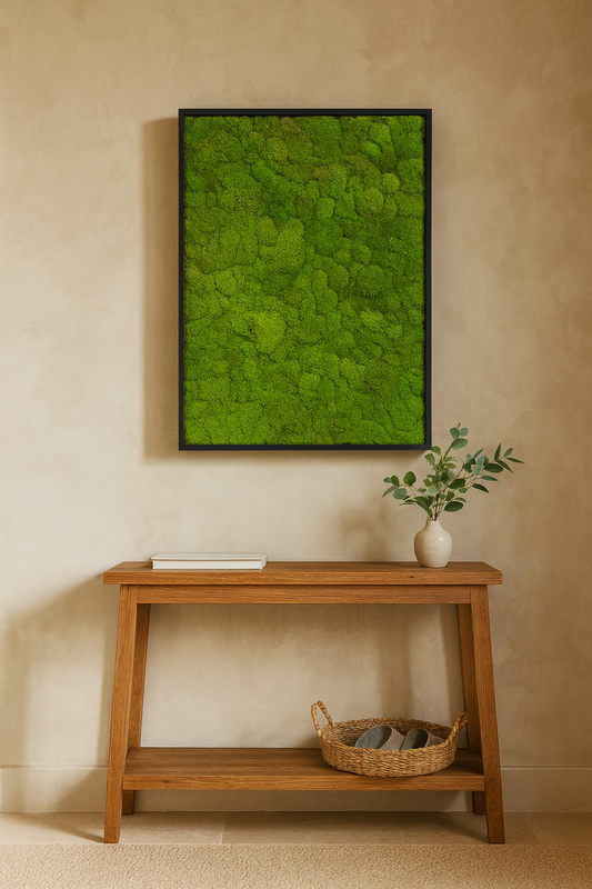 The Minimalist Mood Moss Art Frame (One Piece, Light Green)