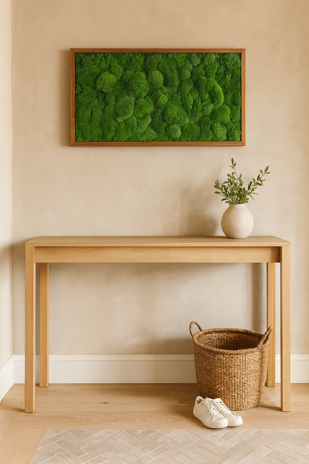 The Minimalist Mood Moss Art Frame (One Piece, Medium Green)