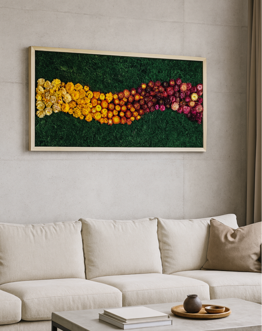Gradient Floral Moss Art Frame